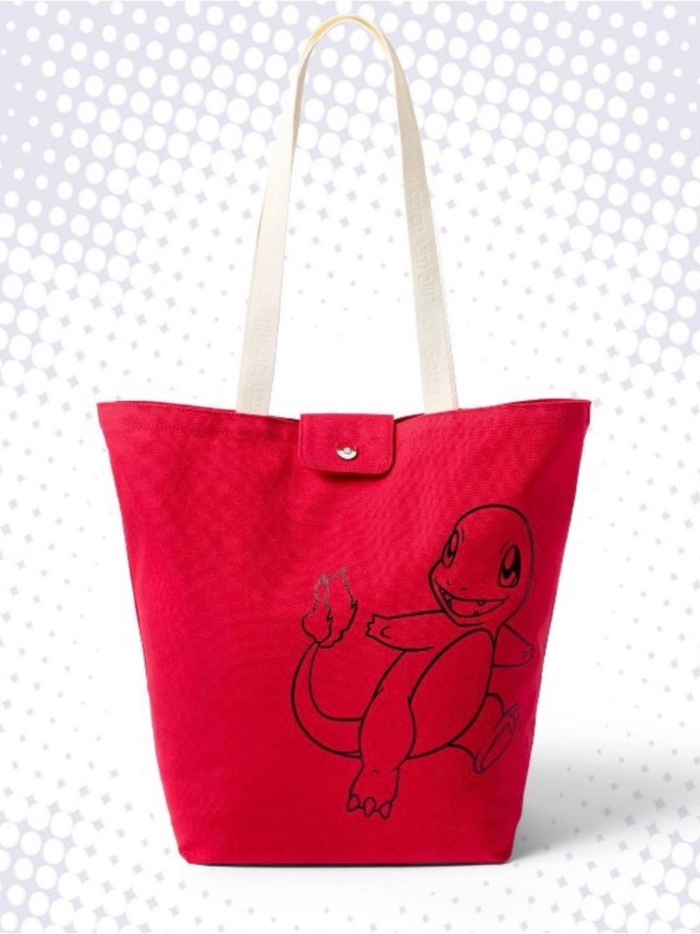 Pokémon x Target Reusable Tote Red with Charmander character — SO LE NWT